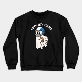 Spooky game, ghost playing amercian football. Halloween Crewneck Sweatshirt